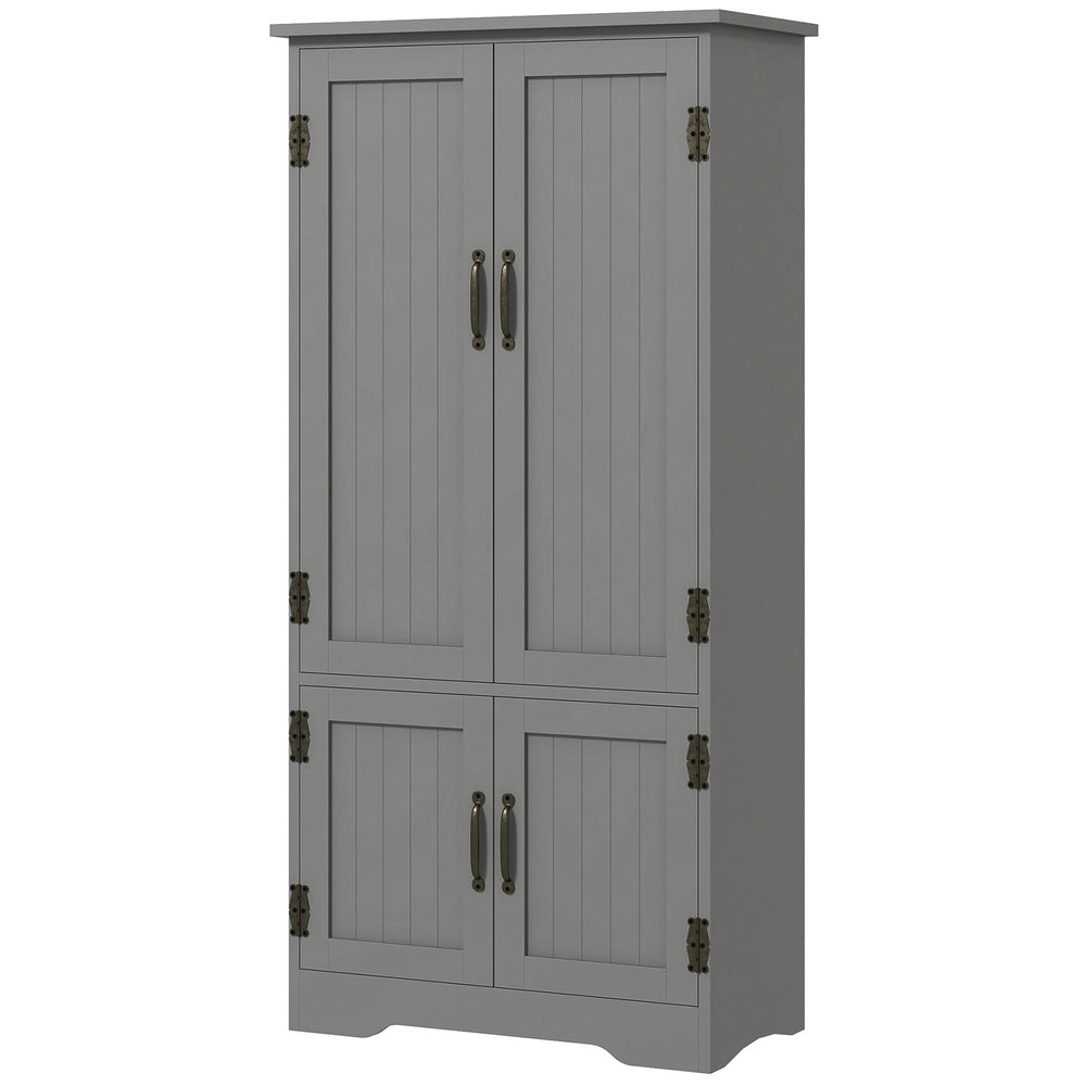 Garde-manger à 4 portes à plusieurs étages, gris