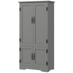 Garde-manger à 4 portes à plusieurs étages, gris