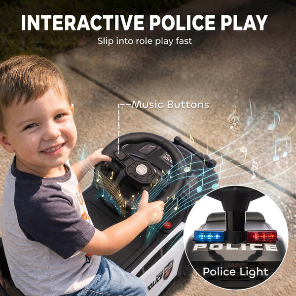 Porteur voiture de police avec musique, 18 à 36 mois