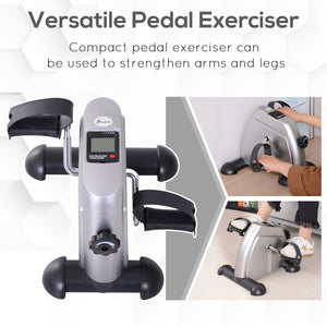 Mini Portable Foot Pedal with LCD Display, Silver