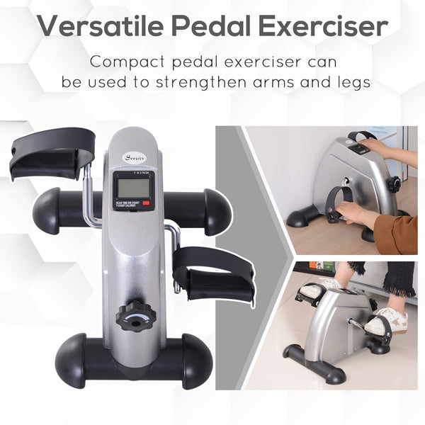 Mini Portable Foot Pedal with LCD Display, Silver