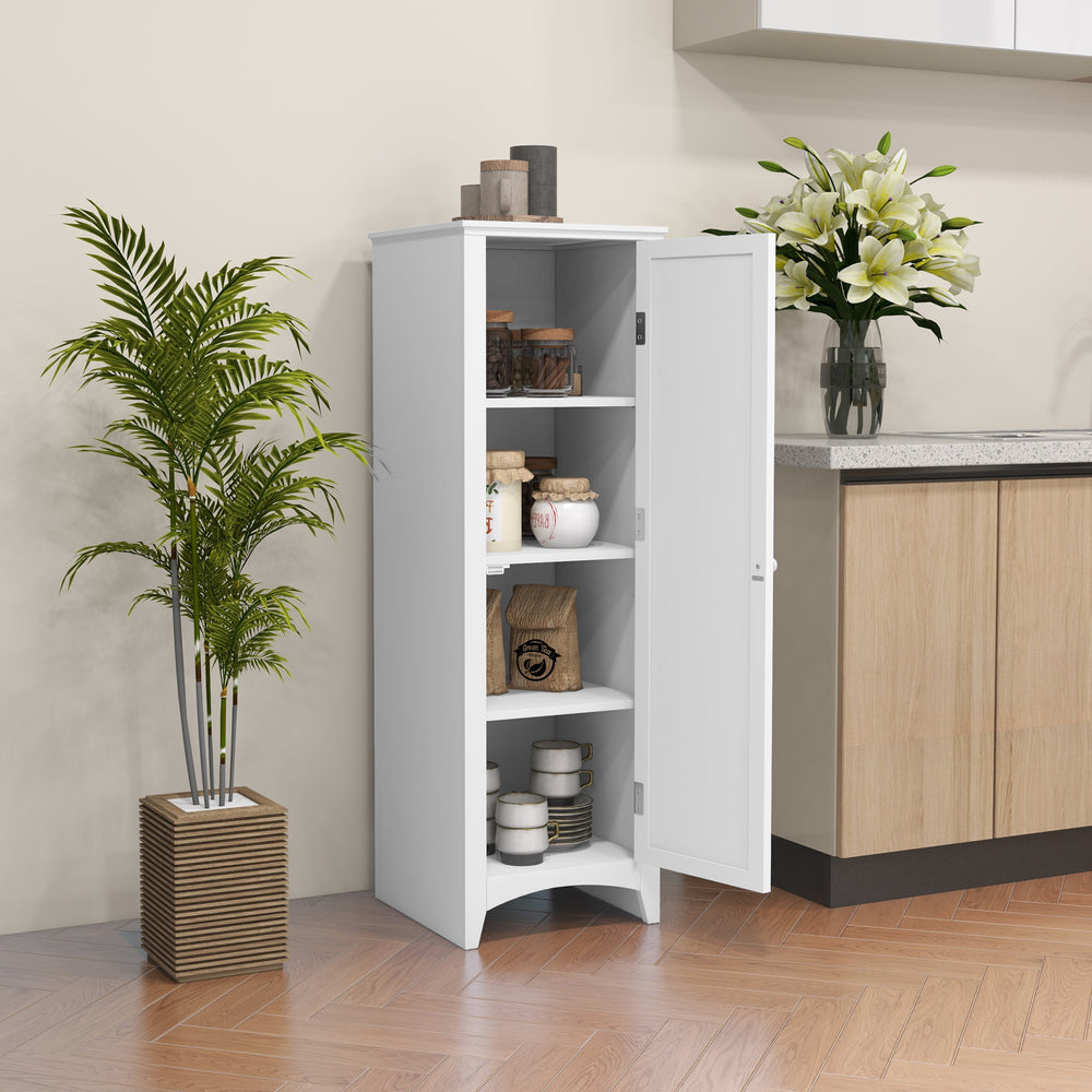 Meuble de rangement avec 4 étagères, blanc
