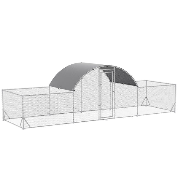 Metal Chicken Coop with Waterproof and UV-Resistant Cover