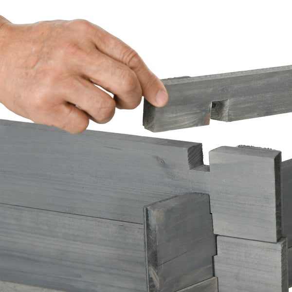 Jardinière hexagonale sans vis, grise