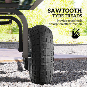 Lot de 2 roues pneumatiques de 10 pouces pour brouettes