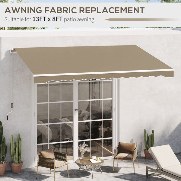 Replacement canopy for 8 x 13 retractable awning, UV protection, beige