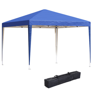 Tente pliante 10 x 10 avec sac de transport, bleue
