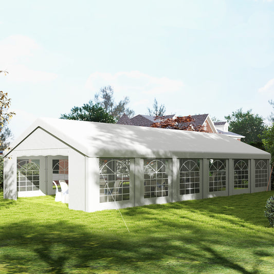 Outsunny 20' x 40' Party Tent, Outdoor Canopy Tent with 12 Removable Sidewalls for Parties, Weddings, Events