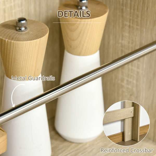 Bar table with 3 storage shelves