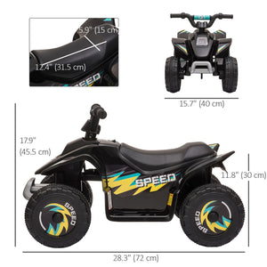 6V battery mountain bike, black