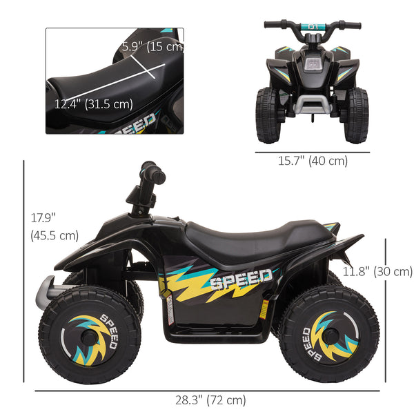6V battery mountain bike, black