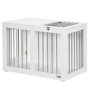 Meuble cage de 31,5 pouces avec double porte, blanc