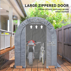 Sturdy and portable garden shed, light grey