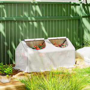 Portable mini tunnel greenhouse with 2 windows