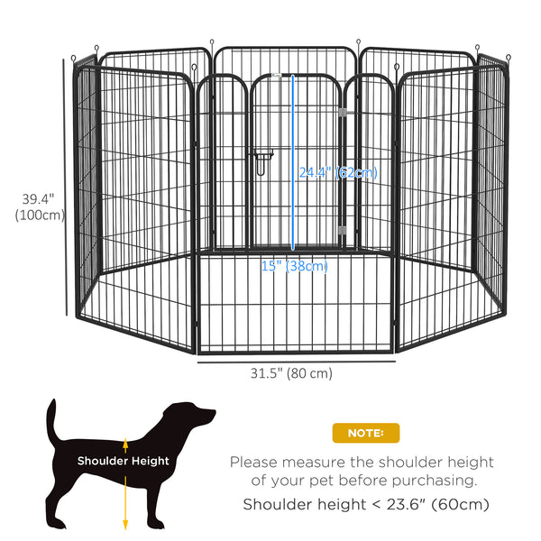 8-Panel Heavy-Duty Metal Playpen