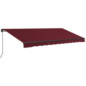 Store rétractable de 14,8 x 9,8 pieds, rouge bordeaux