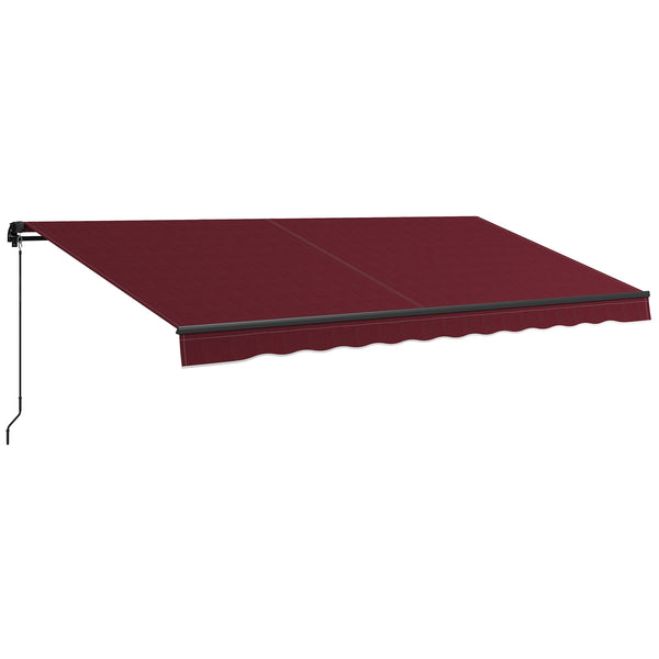 Store rétractable de 14,8 x 9,8 pieds, rouge bordeaux