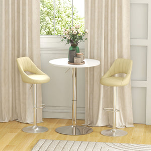 High bar table with swivel top, white