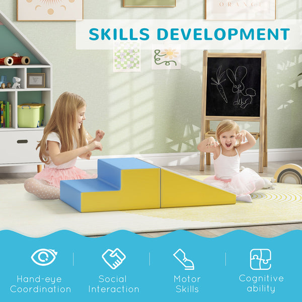 Ensemble de jeux souples 2 pièces pour grimper et ramper, bleu