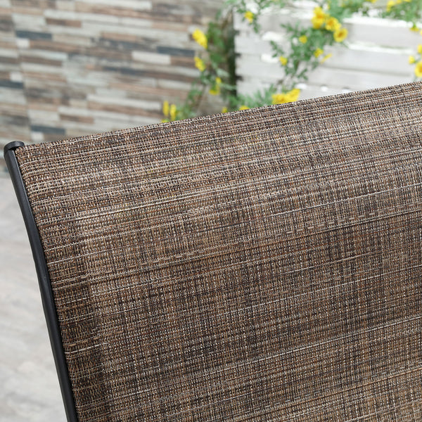 Ensemble de salle à manger d'extérieur 5 pièces, noir