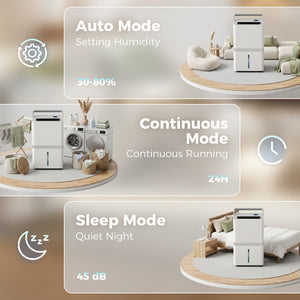 Déshumidificateur Wi-Fi 47 L/jour, jusqu’à 5 200 pi²