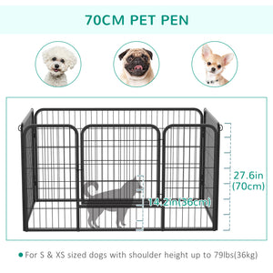4-Panel Black Metal Dog Playpen