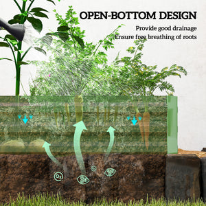 Jardinière surélevée galvanisée, verte