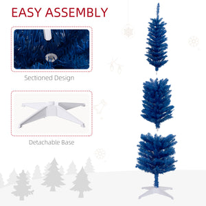 Sapin de Noël artificiel bleu foncé de 7 pieds