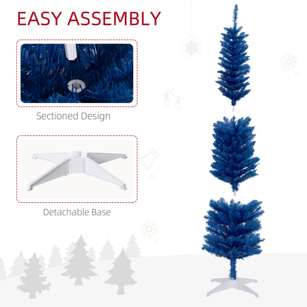 Sapin de Noël artificiel bleu foncé de 7 pieds