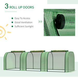 Miniature tunnel greenhouse with polyethylene cover