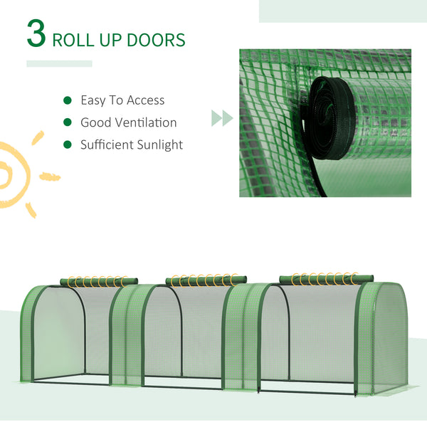 Miniature tunnel greenhouse with polyethylene cover