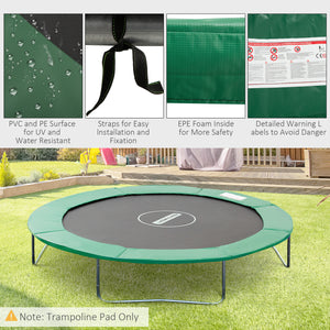 Coussin de sécurité pour trampoline 8 pieds, vert