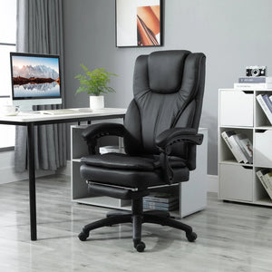 6-point vibration massage office chair with retractable footrest