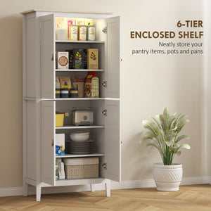 Storage unit with motion sensor and LED lighting, white