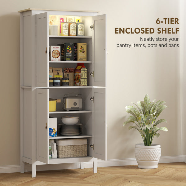 Storage unit with motion sensor and LED lighting, white