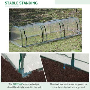 Mini transparent PVC garden tunnel greenhouse