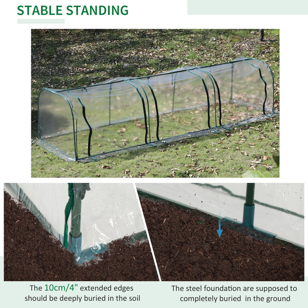 Mini transparent PVC garden tunnel greenhouse