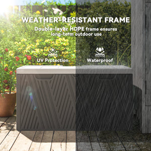 Coffre de rangement extérieur, étanche et verrouillable, pour outils de jardin et accessoires de piscine