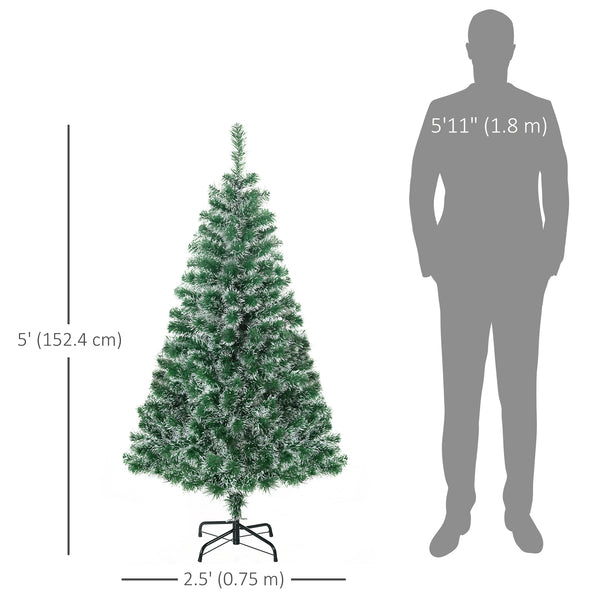 Sapin de Noël artificiel de 5 pieds vert