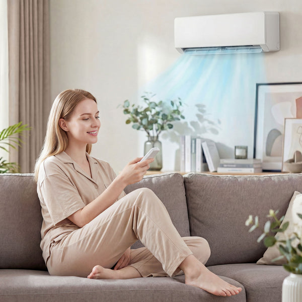 12000 BTU 22 SEER2 115V Wi-Fi-compatible Split Air Conditioner with Heat Pump and Inverter, Cools up to 750 Sq. Ft.