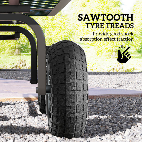 Lot de 4 roues pneumatiques de 10 pouces pour brouettes