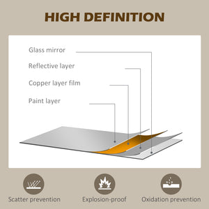 Miroir mural décoratif rond et moderne, noir