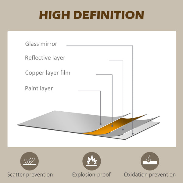 Miroir mural décoratif rond et moderne, noir