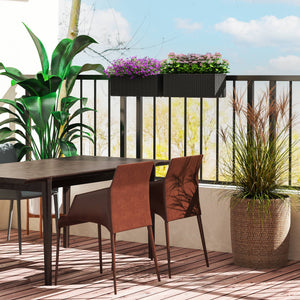 Lot de 2 pots de fleurs suspendus, noir