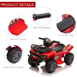 Tout-terrain 6 V avec musique, rouge