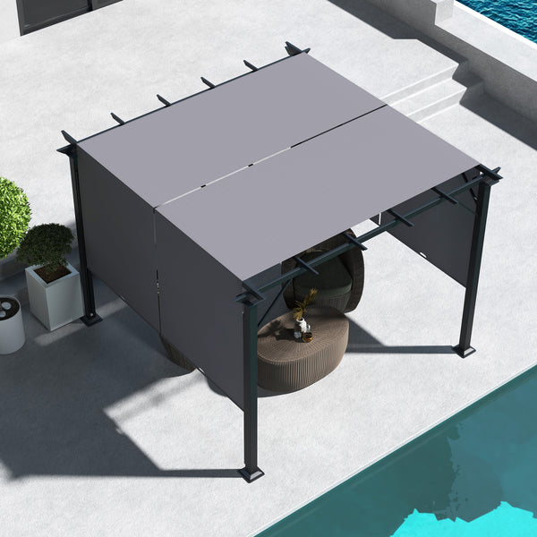Retractable pergola 10 x 10, grey