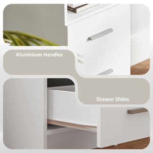 Computer desk with storage, white