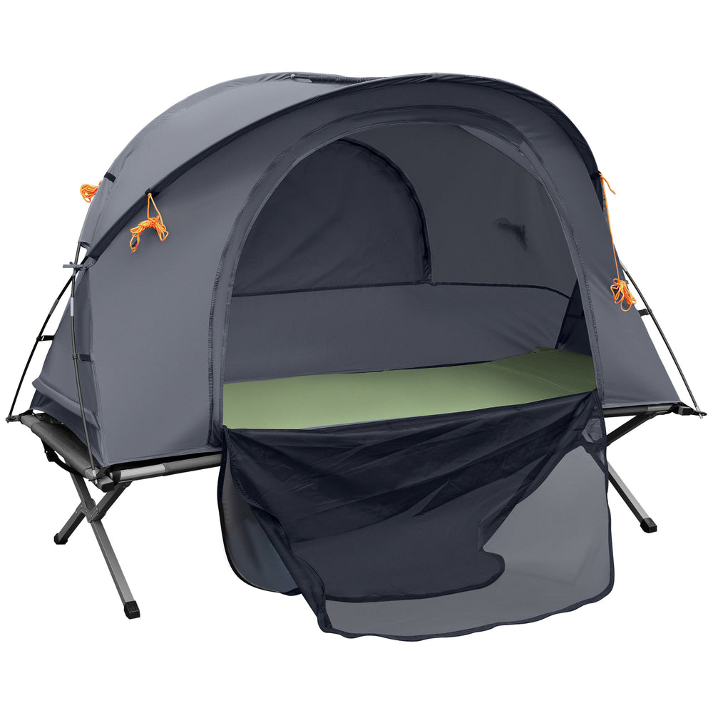 Lit de camp pliant avec matelas gonflable autogonflant et sac de transport