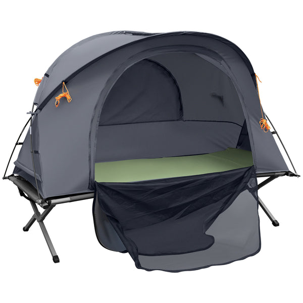 Lit de camp pliant avec matelas gonflable autogonflant et sac de transport