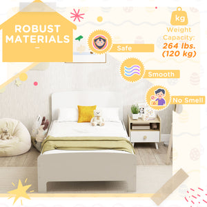 Cadre de lit simple, blanc